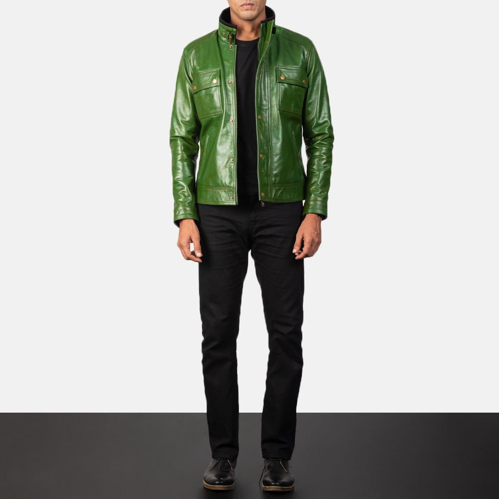Darren Nahkainen Biker-takki Miehille – alternate product view 4