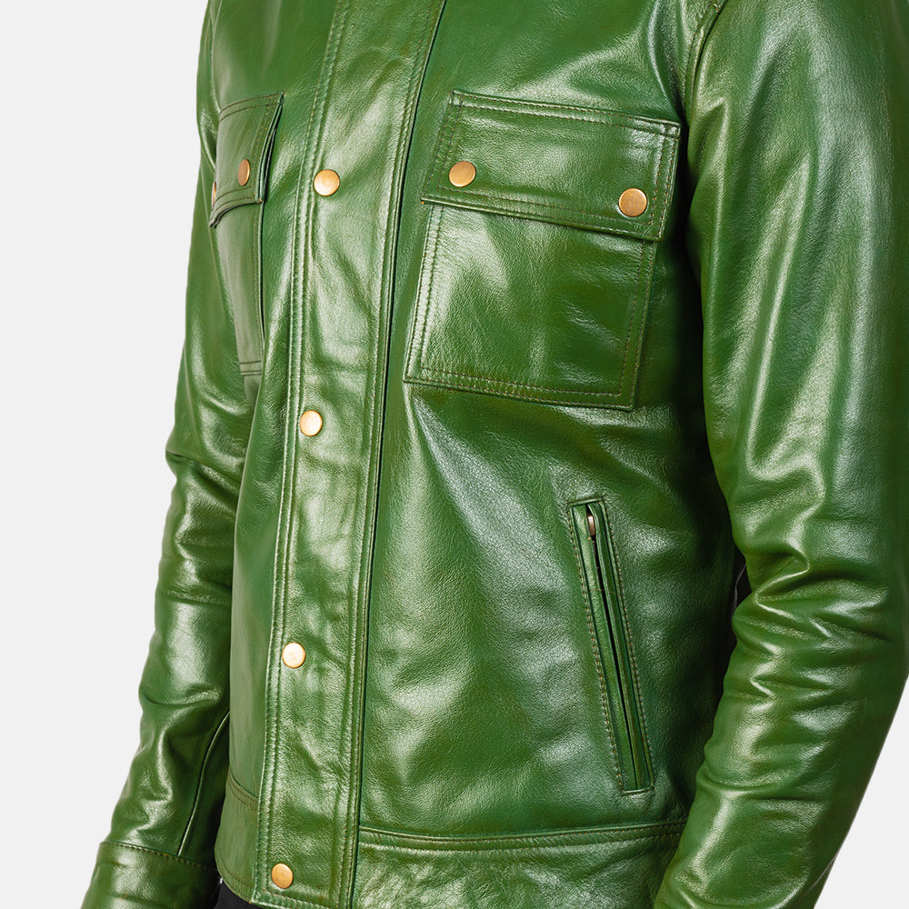 Darren Nahkainen Biker-takki Miehille – alternate product view 6