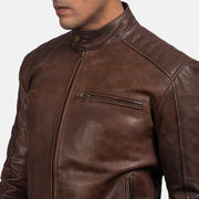 Dean Musta Nahkainen Biker-takki Miehille – alternate product view 6
