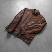 Dean Musta Nahkainen Biker-takki Miehille – alternate product view 7