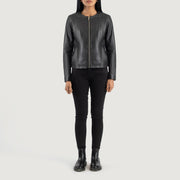 Elixir Collarless Nahkatakki Naisille – alternate product view 3