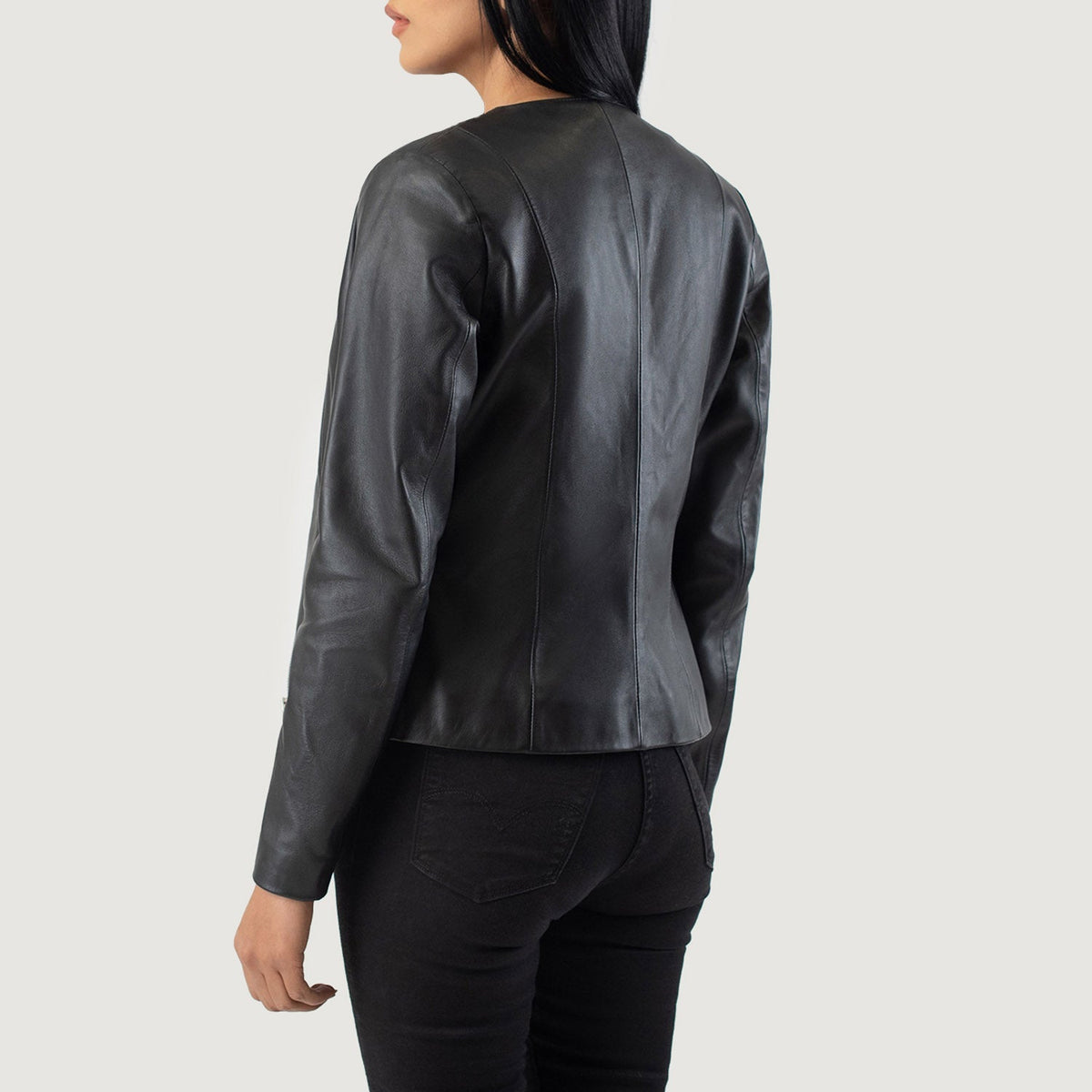 Elixir Collarless Nahkatakki Naisille – alternate product view 5