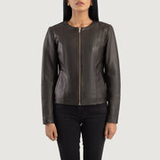 Elixir Collarless Nahkatakki Naisille – alternate product view 4