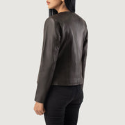 Elixir Collarless Nahkatakki Naisille – alternate product view 5