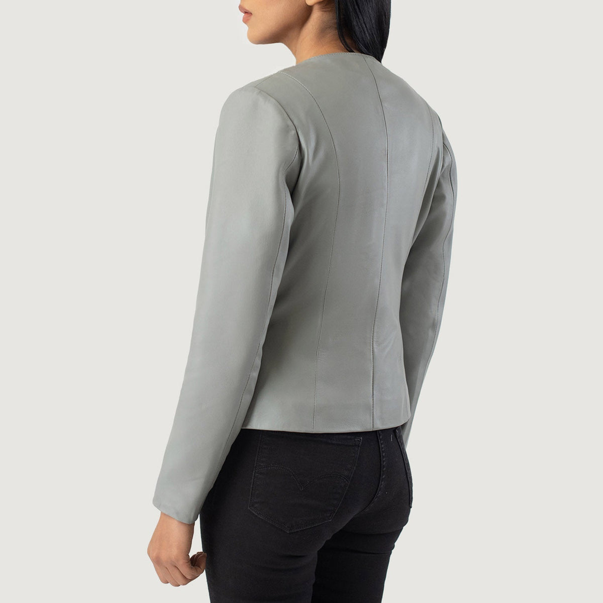 Elixir Collarless Nahkatakki Naisille – alternate product view 3