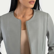 Elixir Collarless Nahkatakki Naisille – alternate product view 5