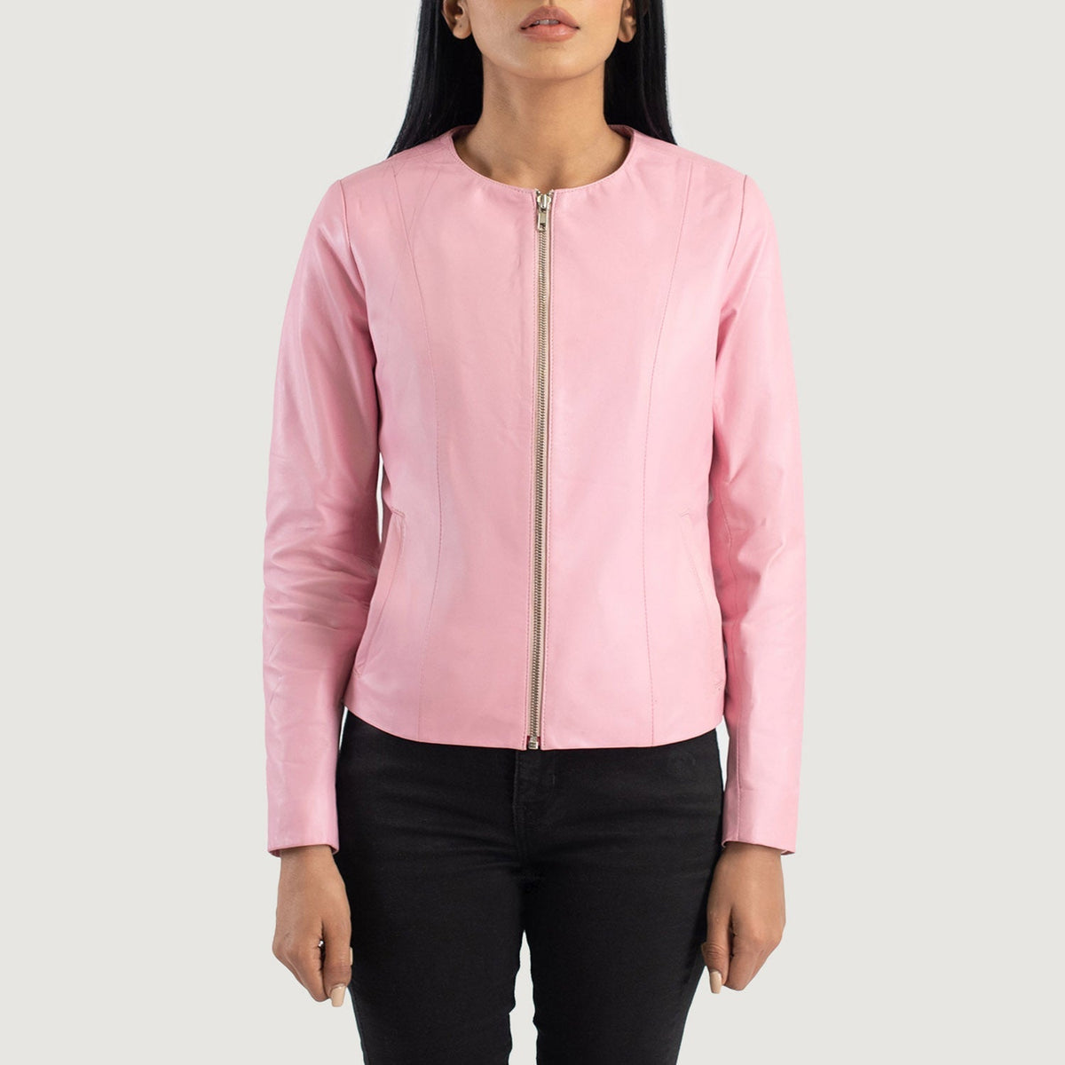 Elixir Collarless Nahkatakki Naisille – alternate product view 4