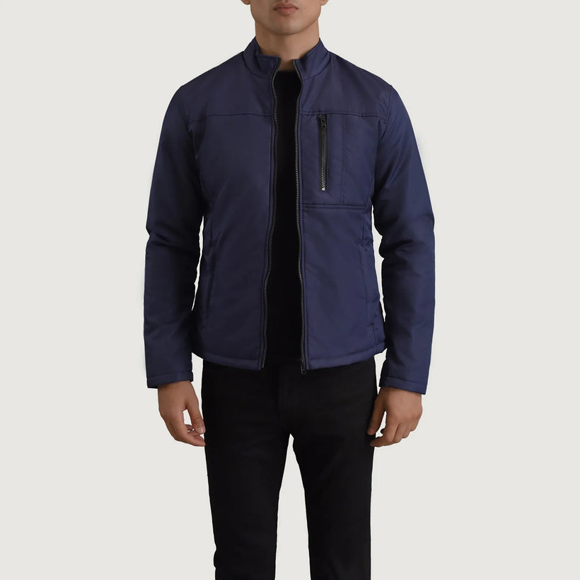 Elliot Blue Lightweight Nahkatakki Miehille