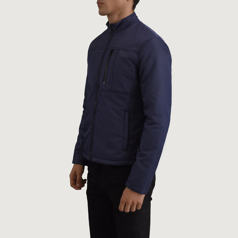 Elliot Blue Lightweight Nahkatakki Miehille