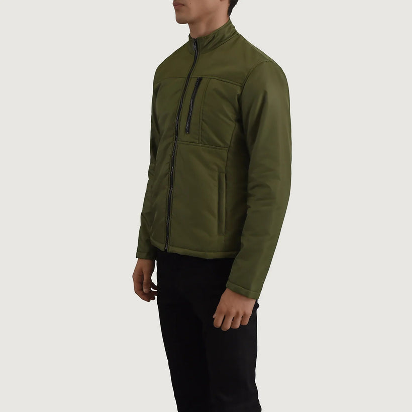 Elliot Green Lightweight Nahkatakki Miehille
