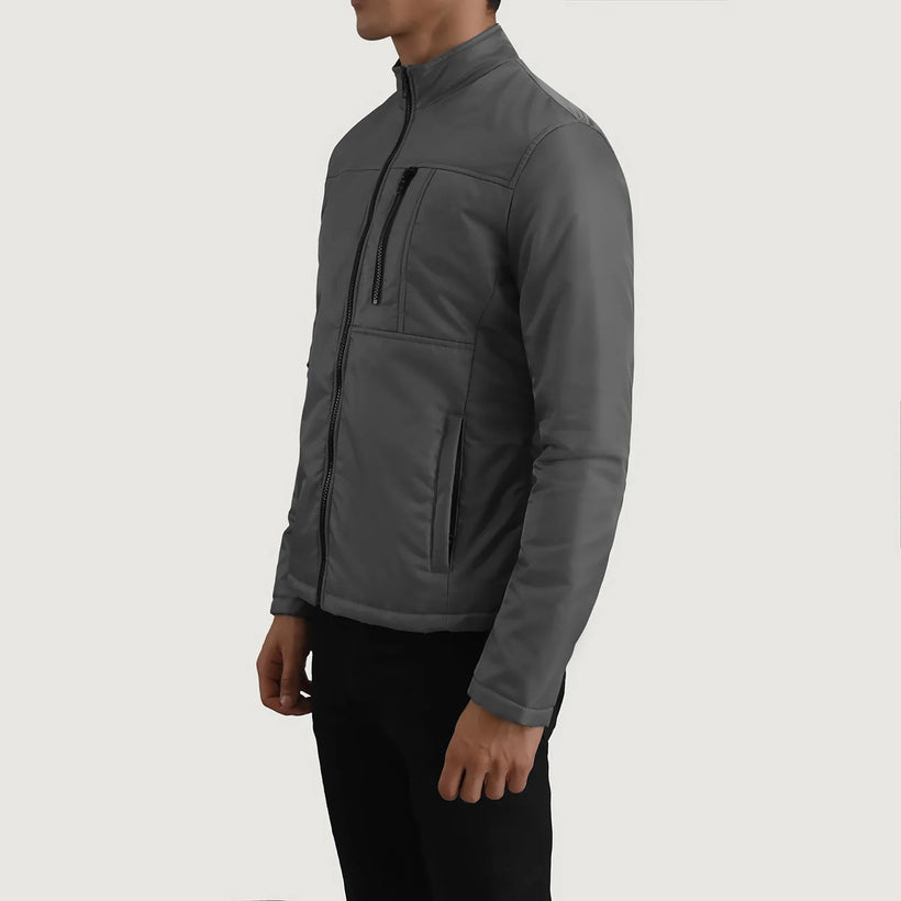 Elliot Grey Lightweight Nahkatakki Miehille
