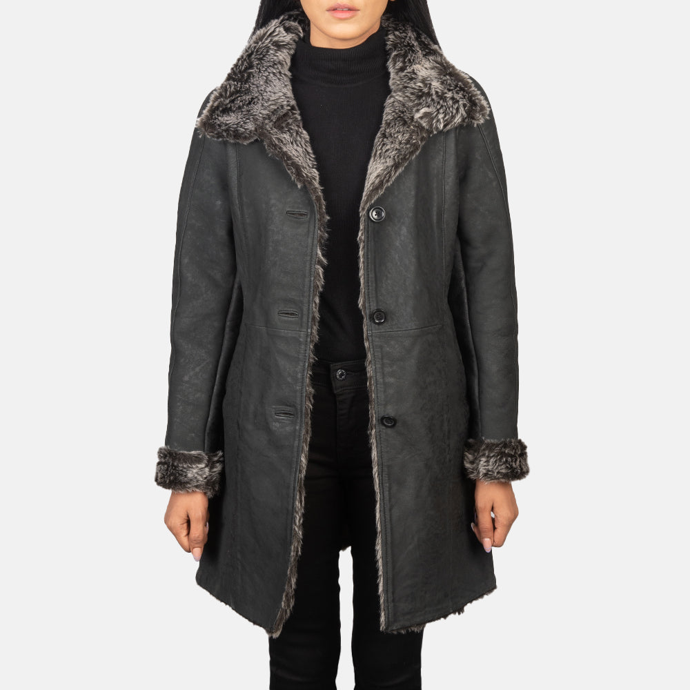 
Erica Shearling Nahkatakki pitkä Naisille – alternate product view 1