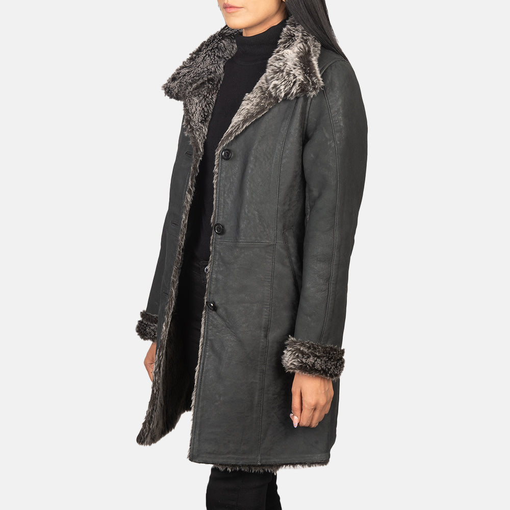 
Erica Shearling Nahkatakki pitkä Naisille – alternate product view 2