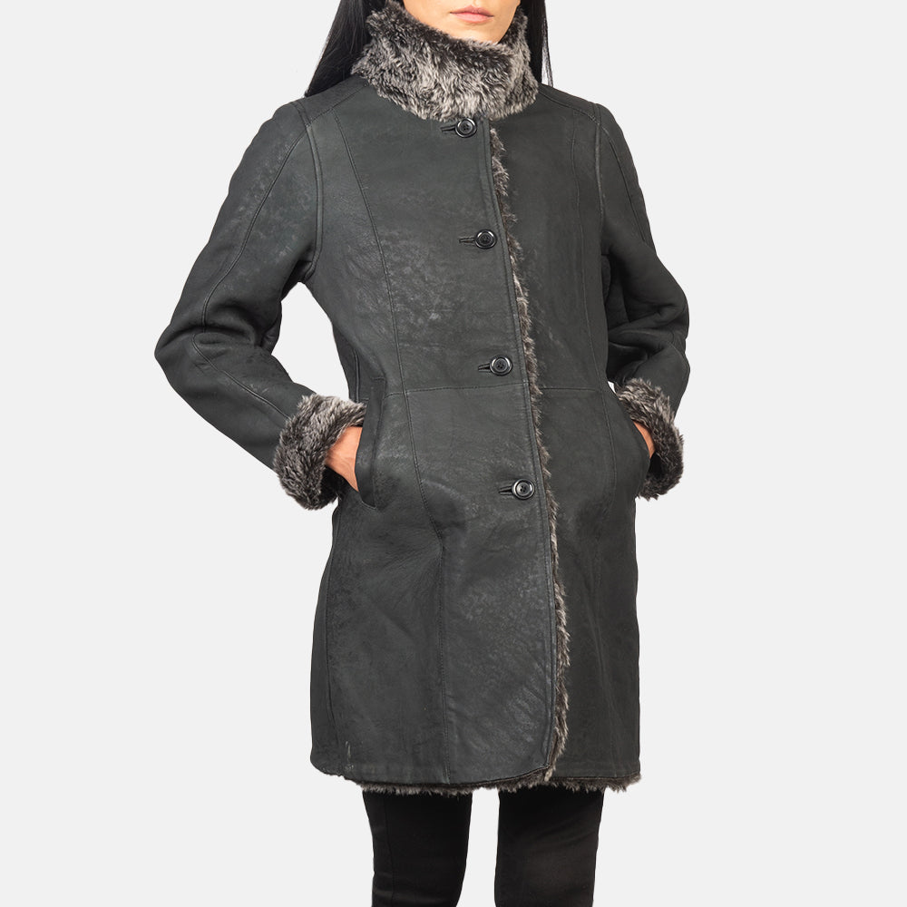 
Erica Shearling Nahkatakki pitkä Naisille – alternate product view 6
