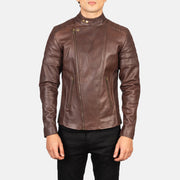 
Faisor Mocha Nahkainen Biker-takki Miehille – alternate product view 5