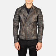 
Faisor Mocha Nahkainen Biker-takki Miehille – alternate product view 1