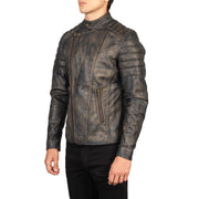
Faisor Mocha Nahkainen Biker-takki Miehille – alternate product view 2