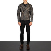 
Faisor Mocha Nahkainen Biker-takki Miehille – alternate product view 3