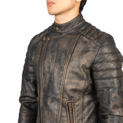 
Faisor Mocha Nahkainen Biker-takki Miehille – alternate product view 6