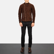 
Faisor Mocha Nahkainen Biker-takki Miehille – alternate product view 3