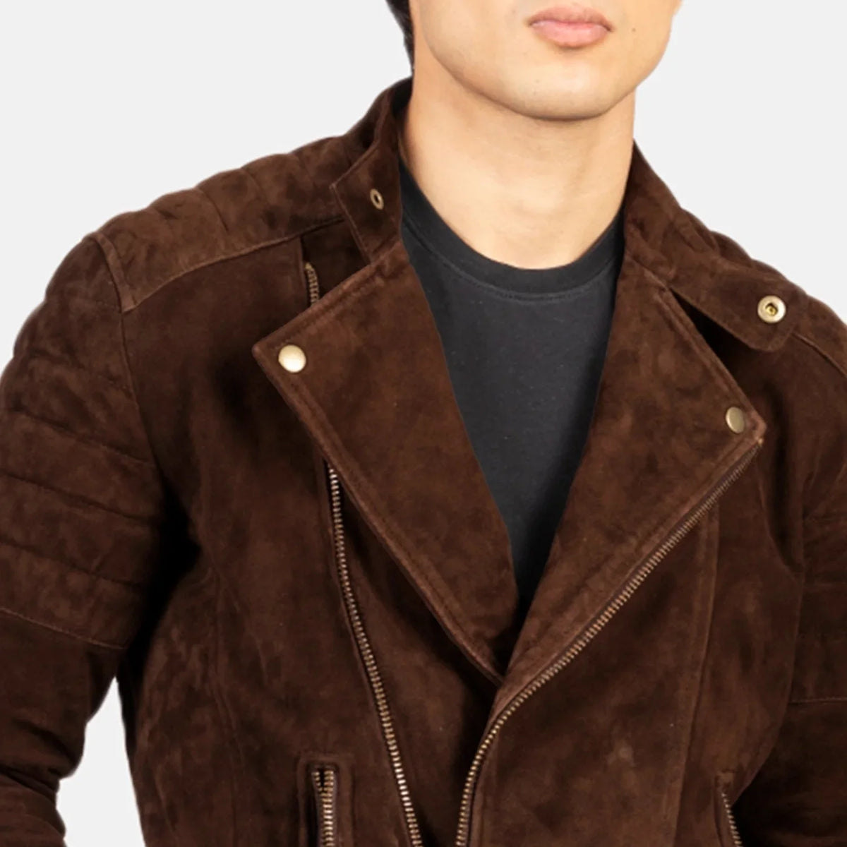 
Faisor Mocha Nahkainen Biker-takki Miehille – alternate product view 6