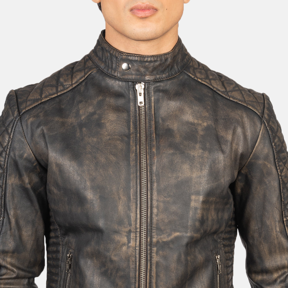 
Fernando Tepattu Nahkainen Biker-takki Miehille – alternate product view 6