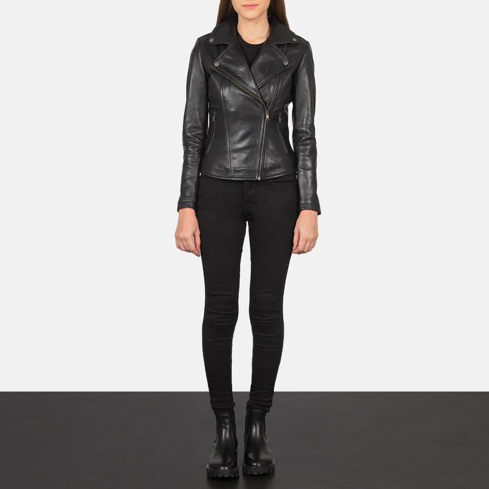 Flashback Nahkainen Biker-takki Naisille – alternate product view 3