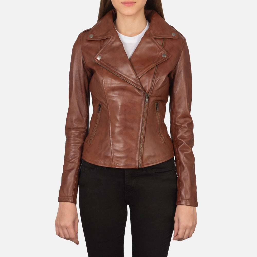 Flashback Nahkainen Biker-takki Naisille – alternate product view 1