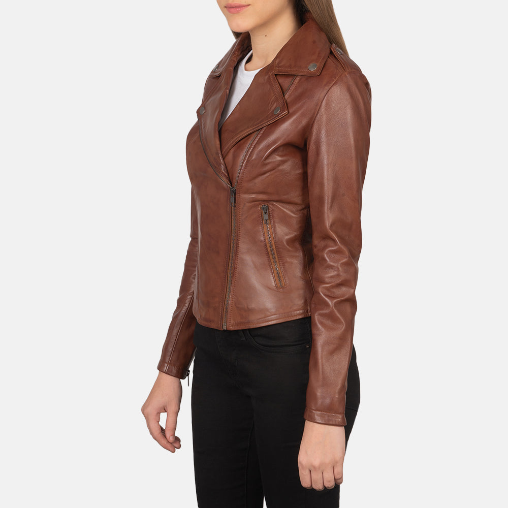Flashback Nahkainen Biker-takki Naisille – alternate product view 2