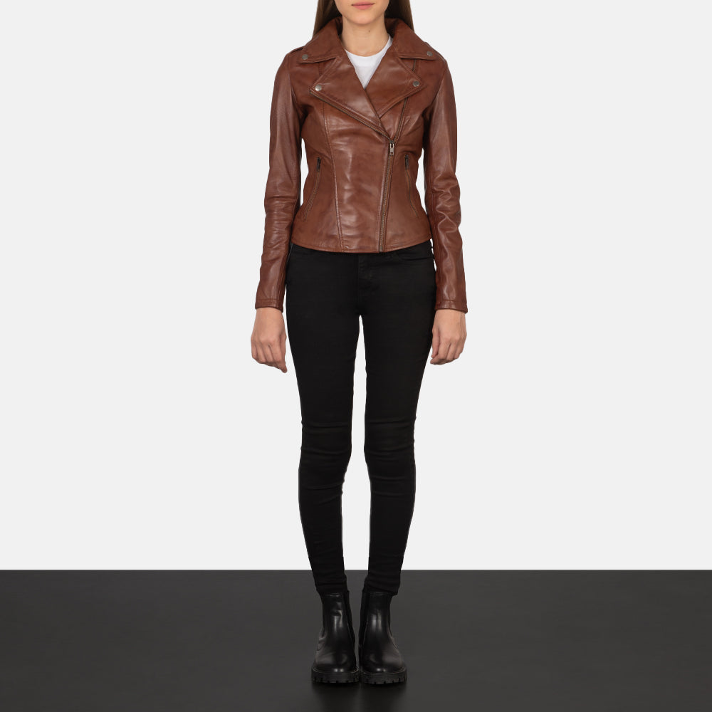 Flashback Nahkainen Biker-takki Naisille – alternate product view 4