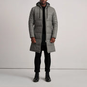 
Floyd Nahkatakki pitkä Vaaleanruskea Puffer Nahkatakki Miehille – alternate product view 3
