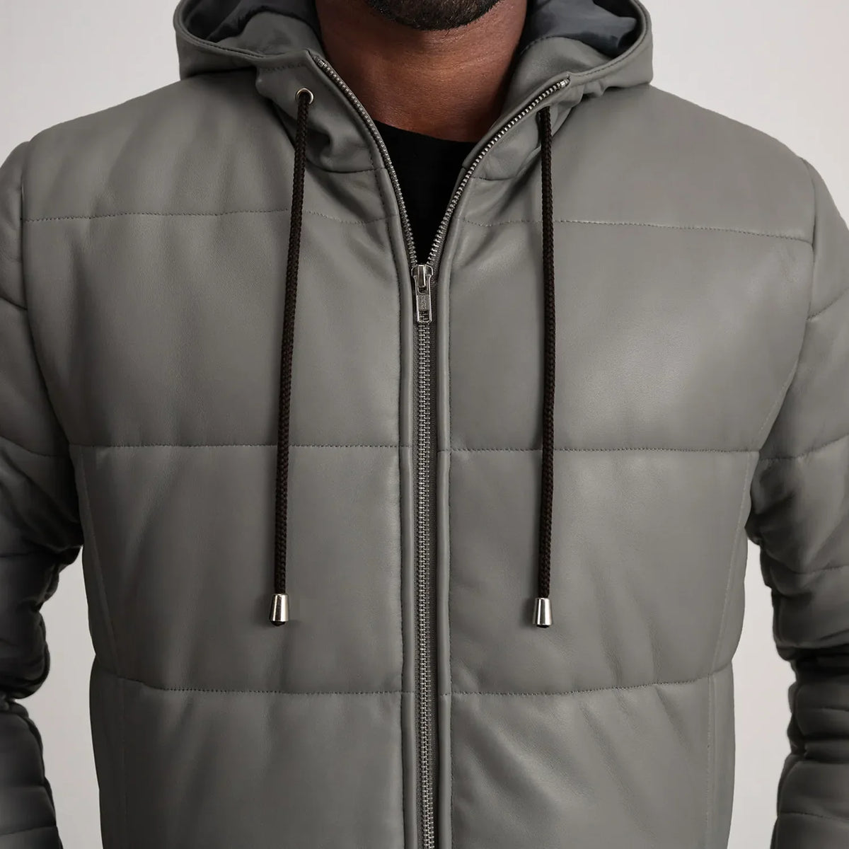 
Floyd Nahkatakki pitkä Vaaleanruskea Puffer Nahkatakki Miehille – alternate product view 4