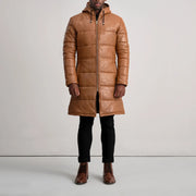 
Floyd Nahkatakki pitkä Vaaleanruskea Puffer Nahkatakki Miehille – alternate product view 3