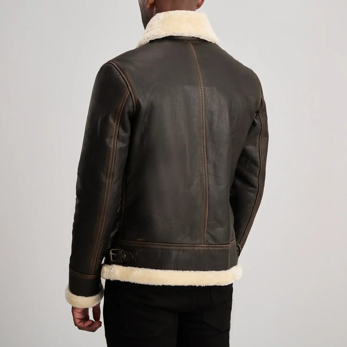 
Francis B-3 Musta Nahkainen Pommitakki Miehille – alternate product view 5