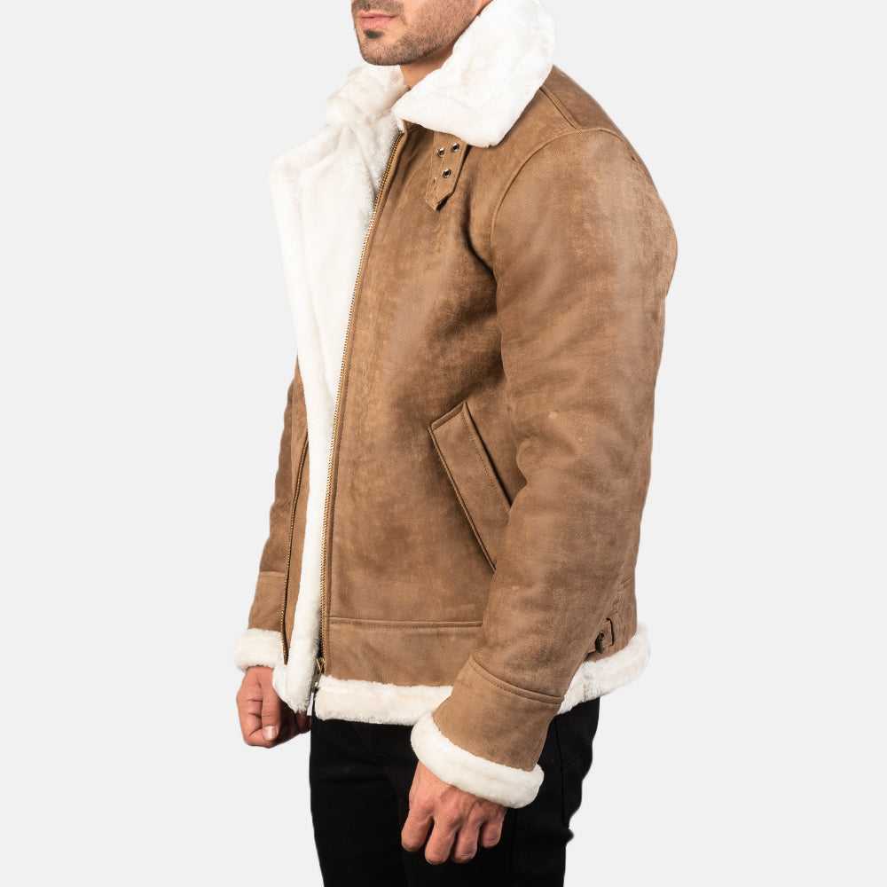 
Francis B-3 Musta Nahkainen Pommitakki Miehille – alternate product view 2