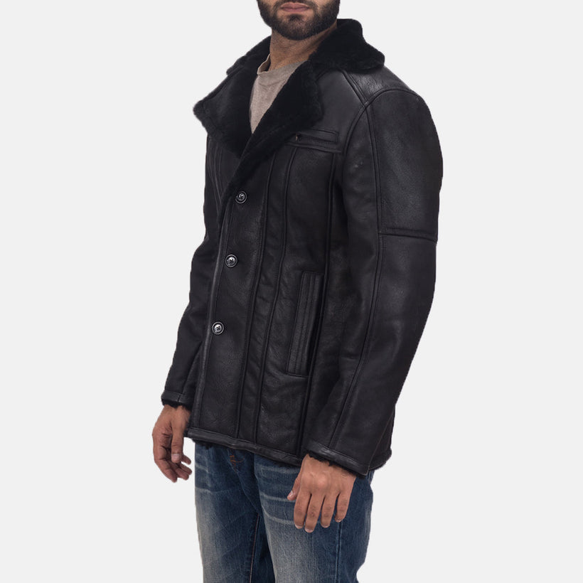 Furcliff Double Face Shearling Nahkatakki Pitkä Miehille