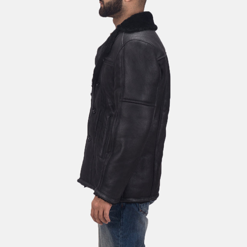 Furcliff Double Face Shearling Nahkatakki Pitkä Miehille