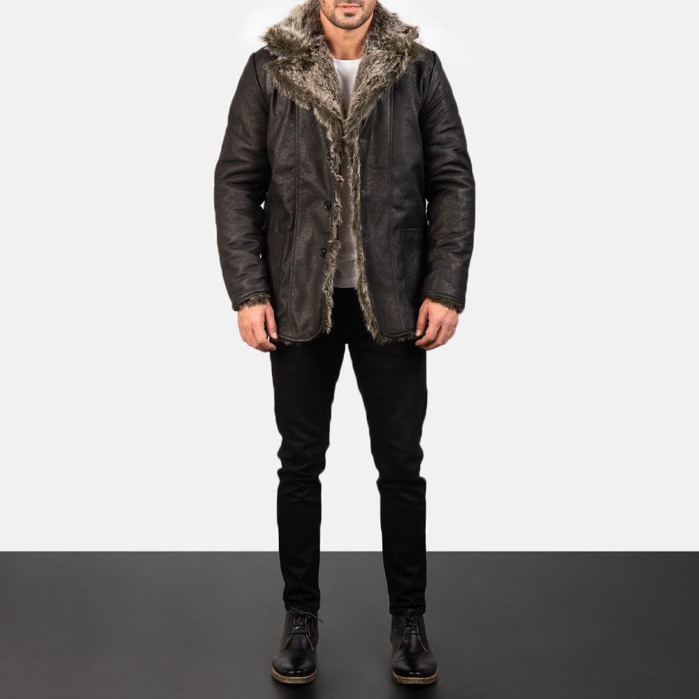 Furlong Nahkatakki Pitkä Beige Nahkatakki Pitkä Miehille – alternate product view 3