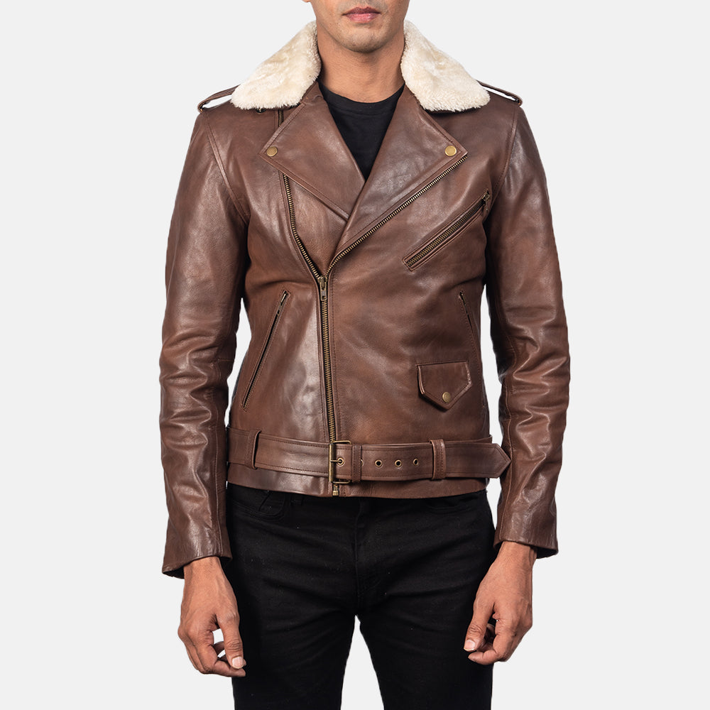 Furton Nahkainen Biker-takki Miehille – alternate product view 3