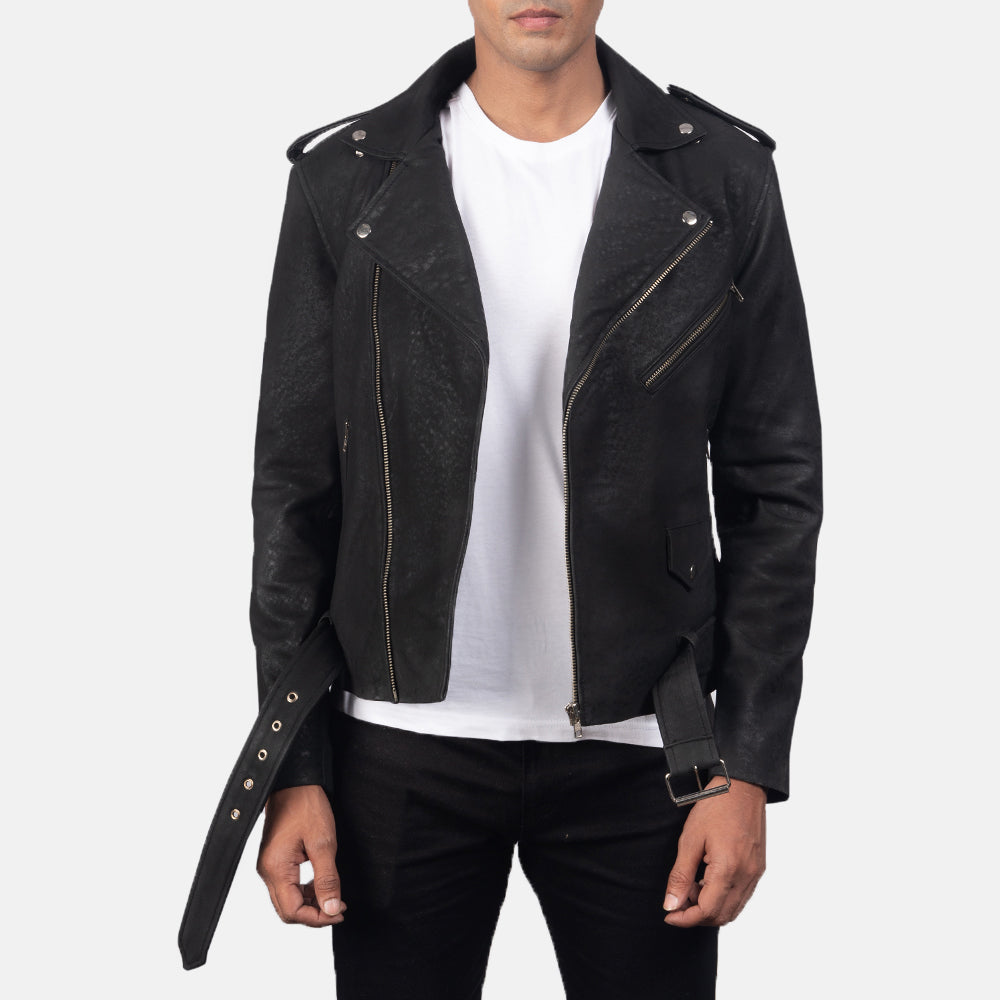 Furton Nahkainen Biker-takki Miehille – alternate product view 1
