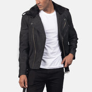 Furton Nahkainen Biker-takki Miehille – alternate product view 4