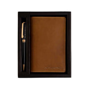 
Giftset Leather Writing Case and Pen (Passport holder) in Classic Full-Grain Leather - Edestä ja räätälöity siluetti | Osta verkosta