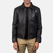 Men's Inferno Ruskea Nahkatakki Miehille in Distressed Brown Sheep Skin Burnishing - Front Profile View &amp; Tailored Silhouette | Buy Online