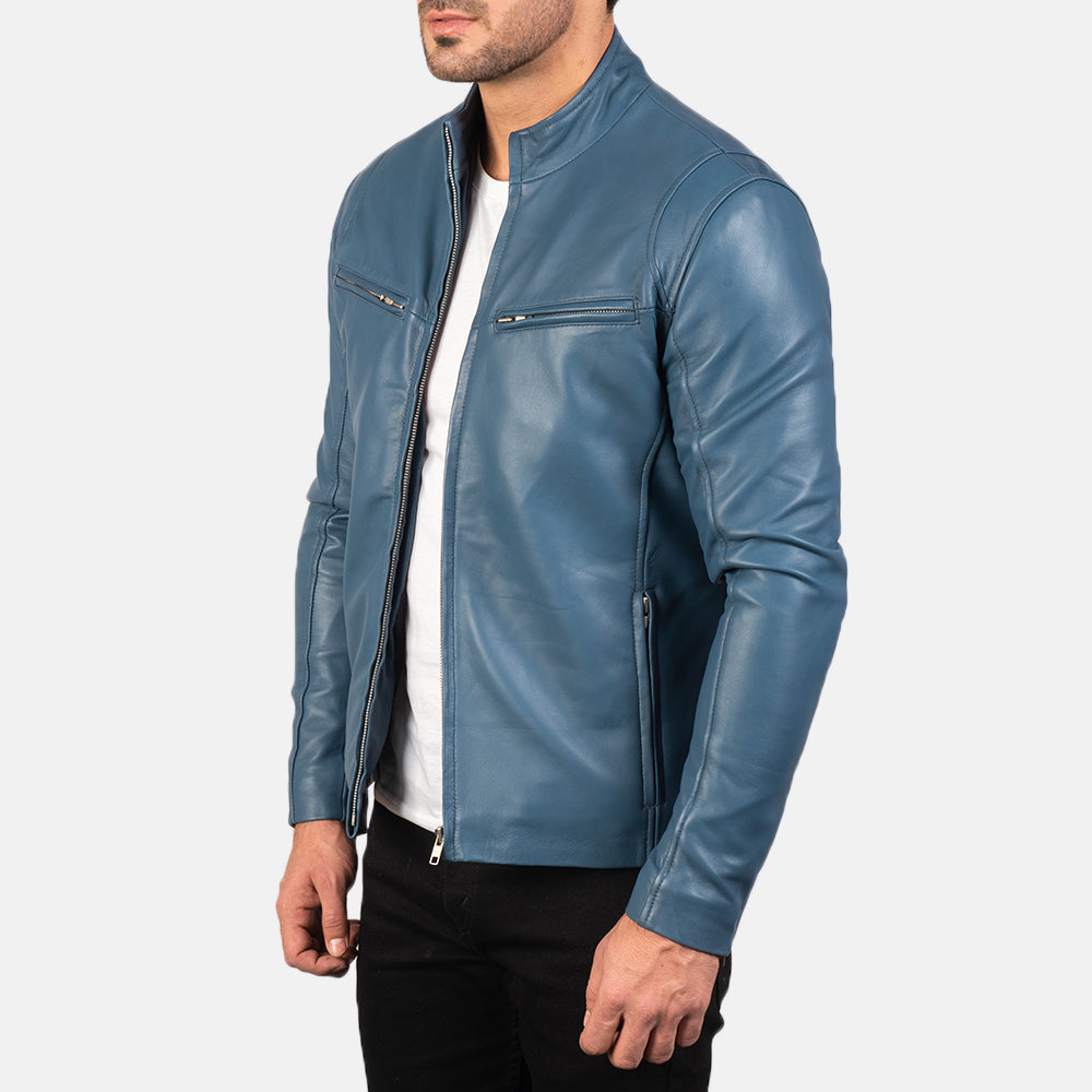 Ionic Nahkainen Biker-takki Miehille – alternate product view 2