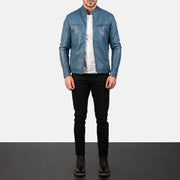 Ionic Nahkainen Biker-takki Miehille – alternate product view 3