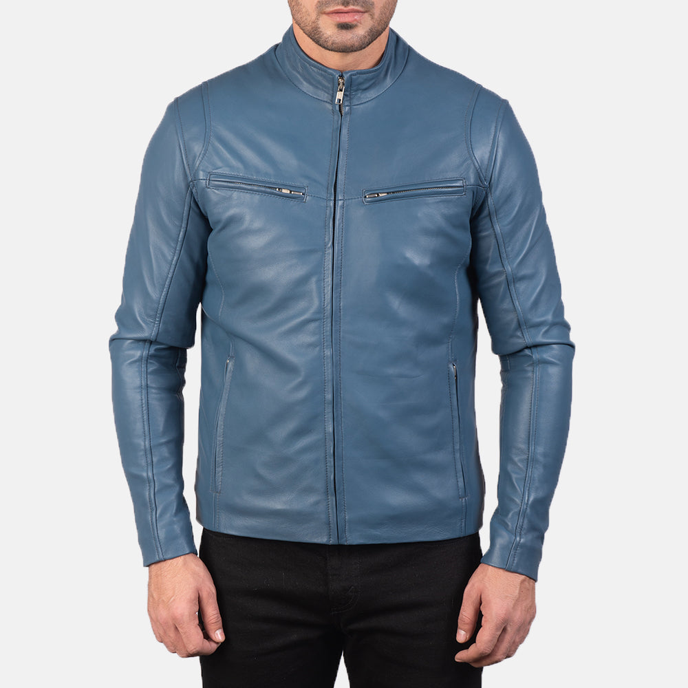 Ionic Nahkainen Biker-takki Miehille – alternate product view 4