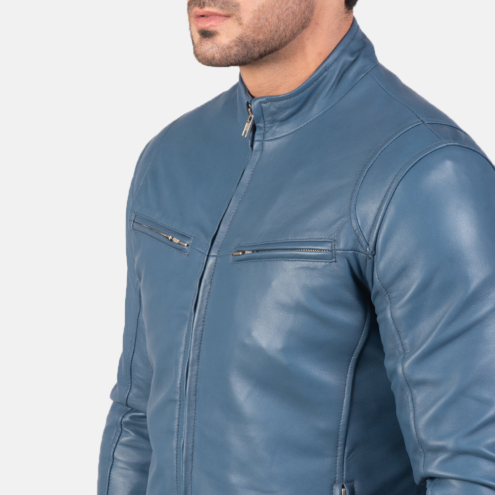 Ionic Nahkainen Biker-takki Miehille – alternate product view 6