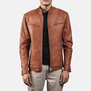 Ionic Nahkainen Biker-takki Miehille – alternate product view 1