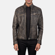 Ionic Nahkainen Biker-takki Miehille – alternate product view 1