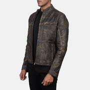 Ionic Nahkainen Biker-takki Miehille – alternate product view 2